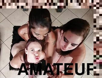 3 Girls 1 Guy Pov And Hanjob With Cum Facials