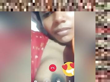 Today Exclusive- Telugu Bhabhi Showing Her Boobs On Video Call