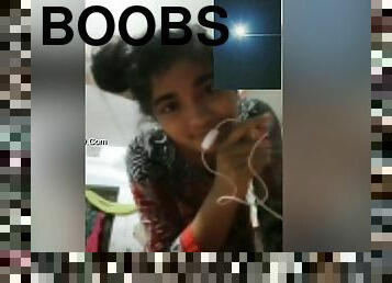 Cute Desi Village Girl Showing Her Boobs On Video Call