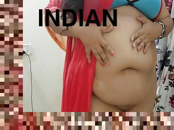 Horny Desi Indian Bhabhi Trying Her New Clothes In Her Bedroom