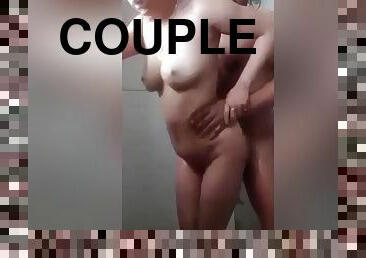 Exclusive- Desi Couple Romance And Sex In Bathroom Part 1
