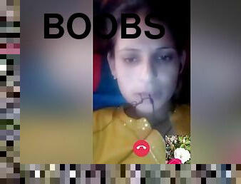 Today Exclusive- Sexy Bihari Girl Showing Her Boobs On Video Call Part 7