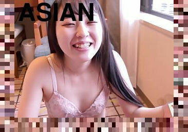 Pretty Petite Asian Chinese girlfriend gives POV handjob - cum