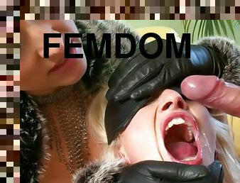 bdsm, a-três, meias, facial, loira, fetiche, humiliação, domínio-feminino