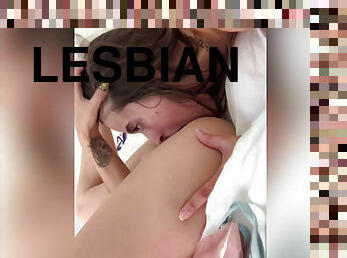 Passionate lesbian sex from brunettes Abbie Maley and Miss Faye