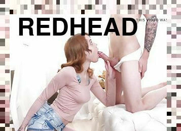 Redhead teen artist Mary Solaris stuffs her ass