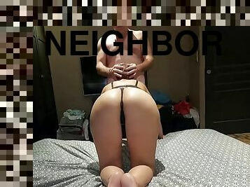 I fuck my neighbor in lingerie from behind and fill her with cum