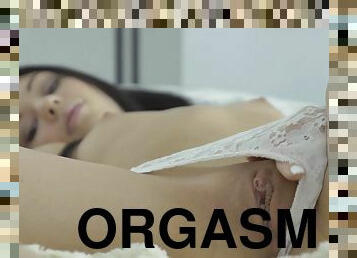 masturbation, orgasme, solo, brunette