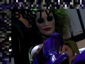 Joker fucks his slutty helper and gorgeous Catwoman