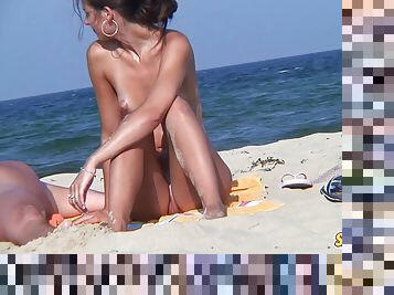 nudiste, chatte-pussy, maigre, amateur, cam, couple, plage, voyeur, rasé