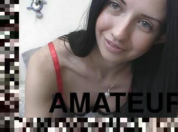 amateur, anal, ados, maison, bas, mignonne, gode, solo