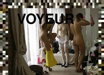 Voyeur video from casting models.