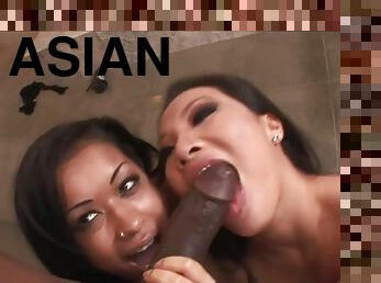 Asa Akira and Skin Diamond Threesome Sex