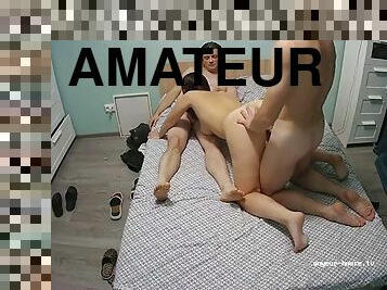 amatir, gambarvideo-porno-secara-eksplisit-dan-intens, kamera, pengintipan, bertiga, tersembunyi