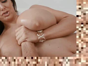 Watch as big-titted MILF Ava Addams makes a big fat cock cum