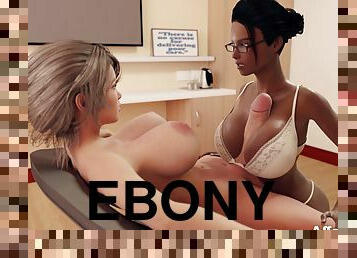 Ebony Nurse helping her futanari patient in a cool 3d clip