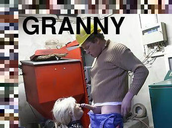 lustful Granny fucks with strangers