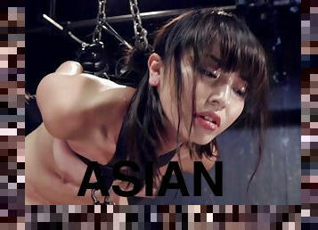 Little Asian whore BDSM porn video