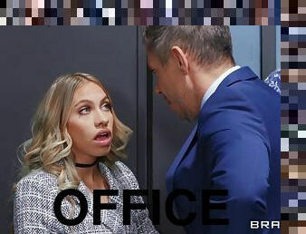 Khloe Kapri & Mick Blue make out in the office