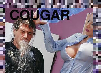 Glamour Cougar Nicolette Shea and Water Cooler Cock