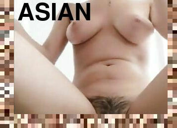 Asian lustful whore with hairy pussy hot sex clip