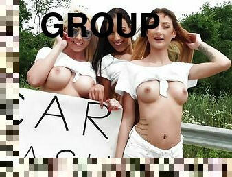 asyalı, köpekçik, açıkhava, parti, amcık-pussy, amatör, oral-seks, üstüneyüzüne-boşalma, grup-sex, avrupalı