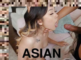 Asian teen Lulu Chu takes big black cock