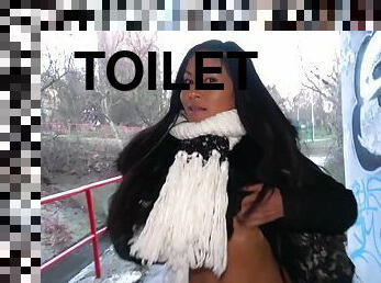 Arousing Thai In Gas Station Toilet Hump 1 - Public Agent