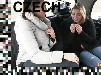 Czech Lesbians Strap On Fun In Taxi 1 - Female Fake Taxi