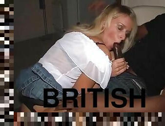 Dirty Talking British Blond Hair Girl Fucks A Big Black Penis