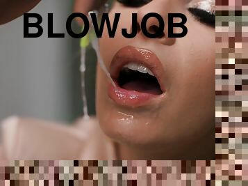 blowjob, ebony, deepthroat, svart