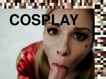 Harley Quinn cosplay babe POV sex