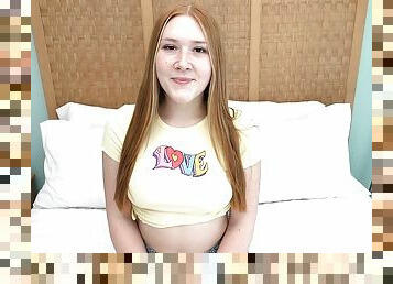 Cute pale redheaded teenage stars in this POV PORN porn