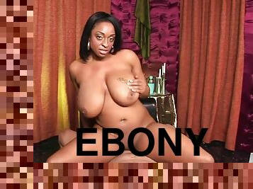 Gorgeous ebony with big tattooed ass Carmen Hayes POV hardcore with cumshot
