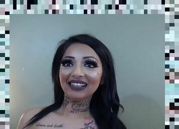 Tight tattooed Latina in her first homemade POV film - big tits