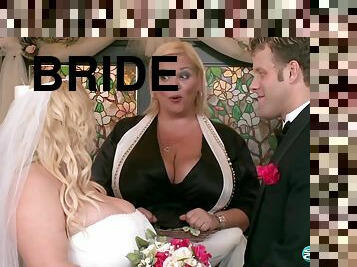Curvy BBW bride Samantha 38G My Big Plump Wedding - spanking & cum in mouth