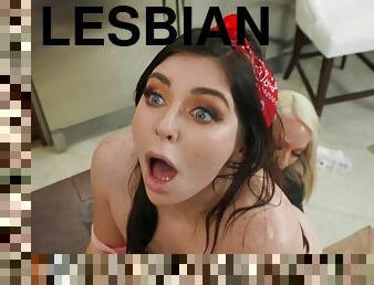 Sultry lesbians Mellanie Monroe and Keira Croft hot porn video