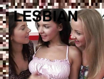 Adorable Trio by Sapphic Erotica - lesbian love porn with