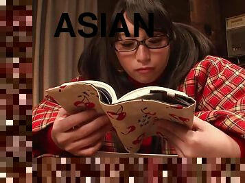 asiático, peluda, masturbação, cona-pussy, aluna, adolescente, japonesa, excitante, sozinho, uniforme