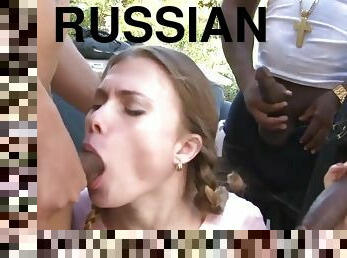 ruso, anal, interracial, sexo-en-grupo