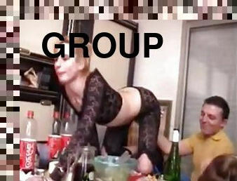 Naughty sluts group sex party
