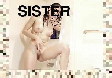 Spying On My Sister in The Shower Live
