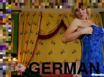 German Mother Id Like To Fuck Tries On A Blue Dress - hoochie-coochie