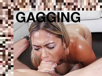 Nyomi Star gagging on a big cock from PornStarPlatinum