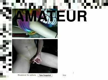 masturbácia, orgazmus, amatérske, kamera, pár, voyeur, webkamera