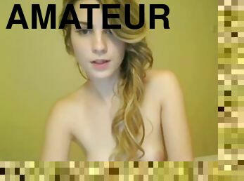 masturbation, amatör, tonåring, webbkamera, söt