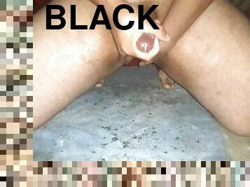 masturbation, énorme-bite, black, musclé, bite