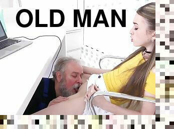 Old man fucks girl