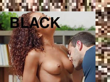 Gorgeous black tart alluring porn clip