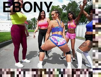 Booty ebony babe amazing porn video